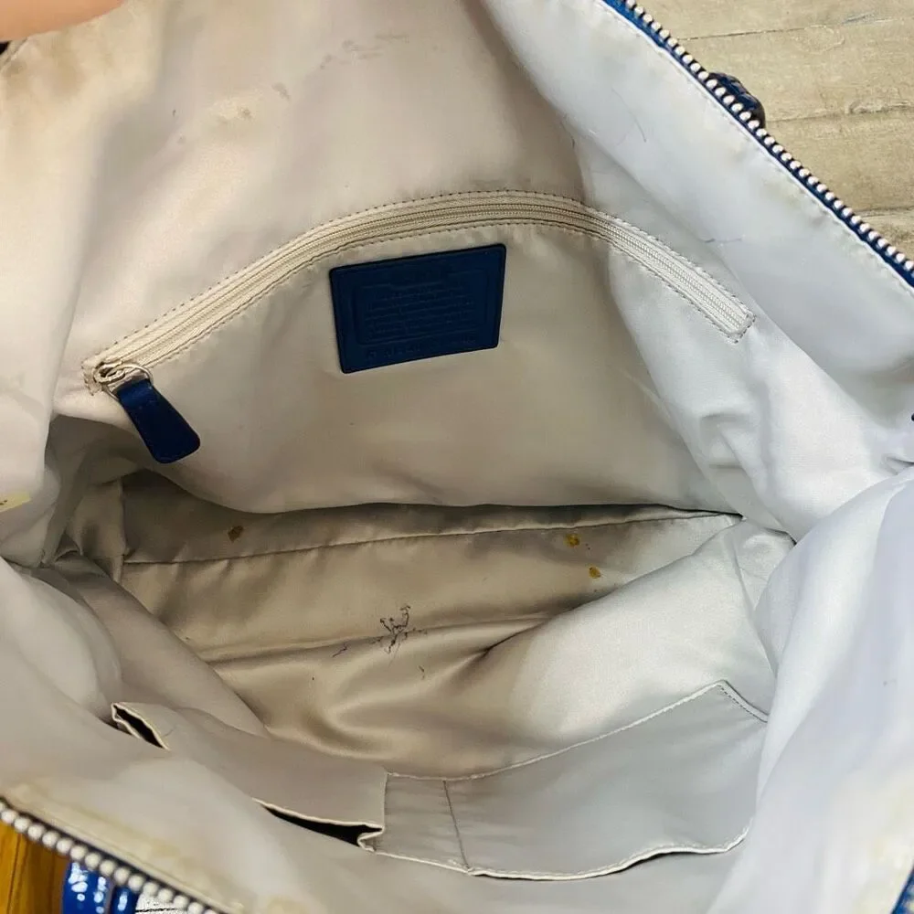 COACH Laura Large Designer Logo TOTE F18336 Luxury  LEATHER BAG Purse - Picture 8 of 10